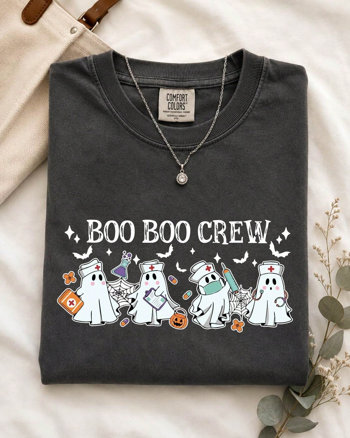 Halloween Nurse Ghost Comfort T-Shirt