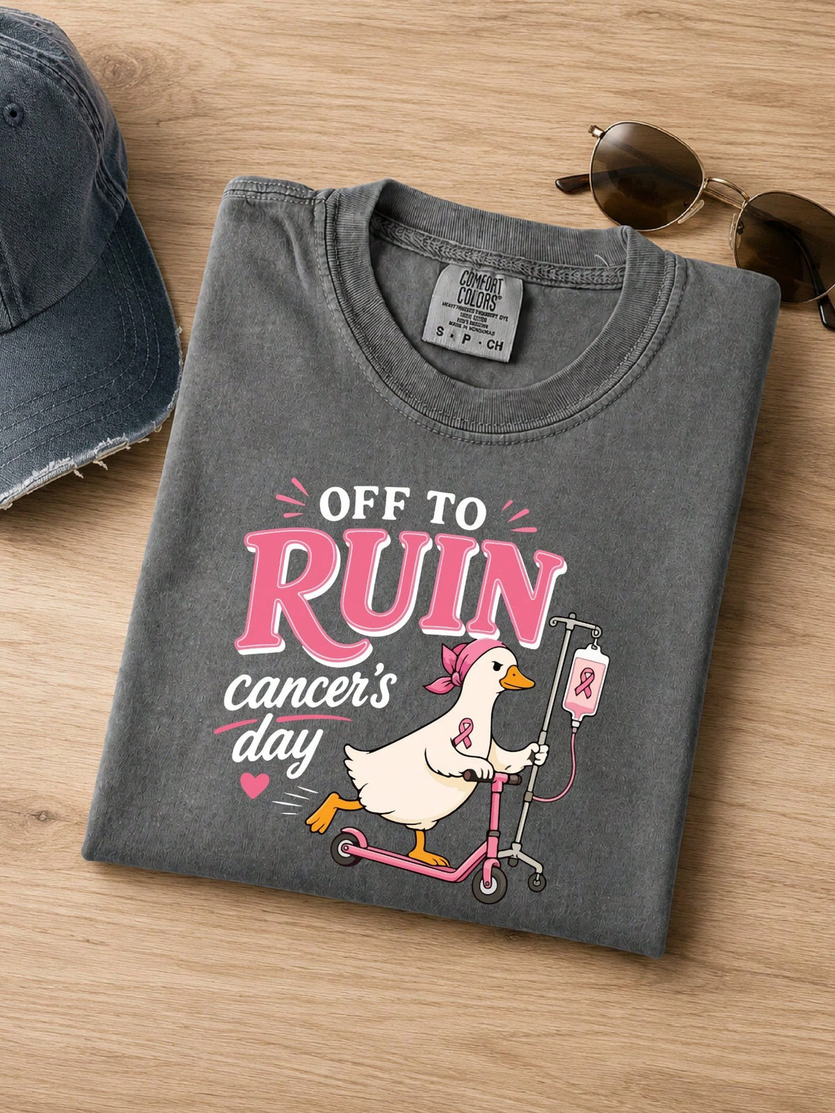 Breast Cancer Goose Comfort T-Shirt