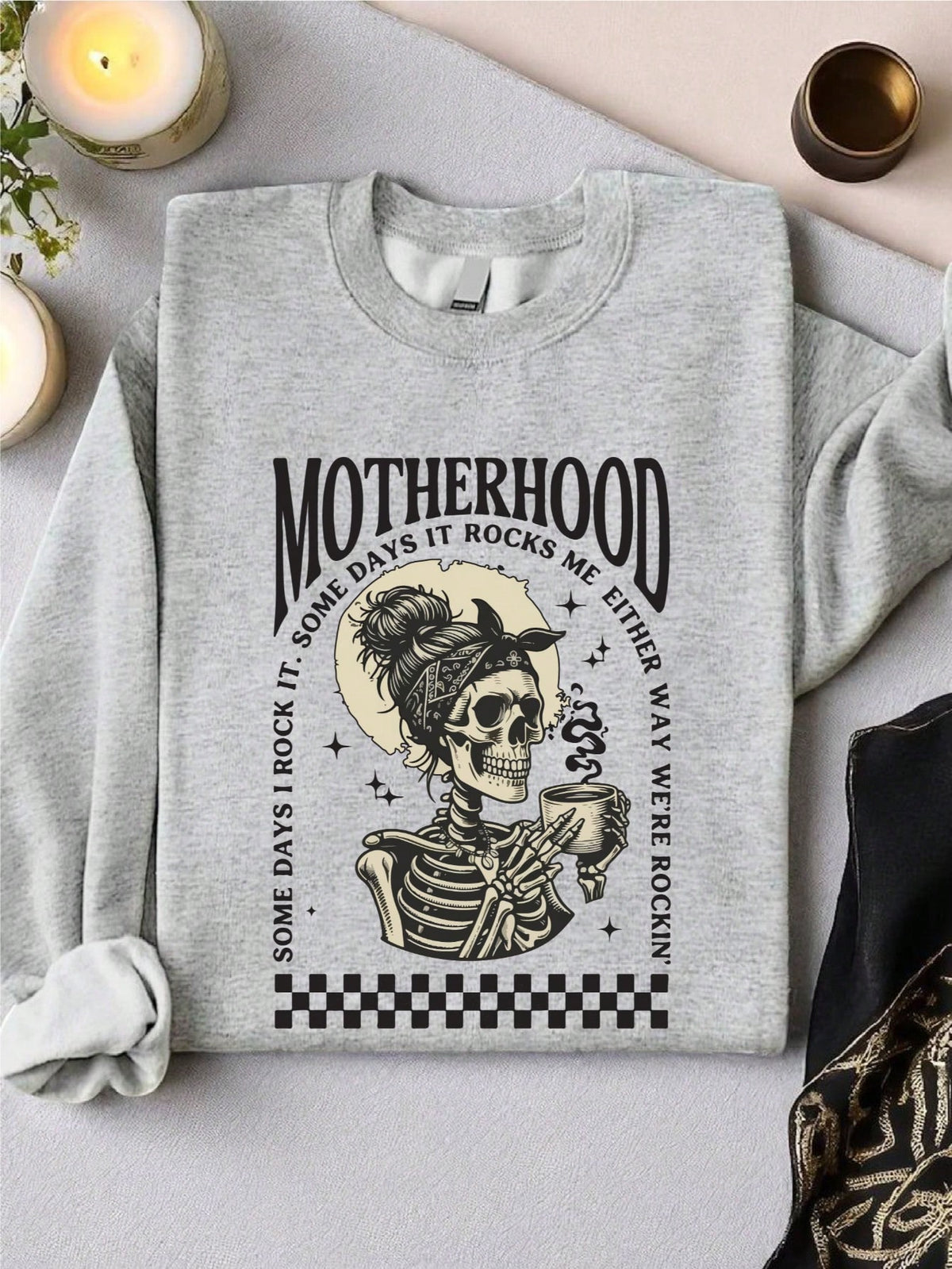 Motherhood Rock Skeleton Sweatshirt