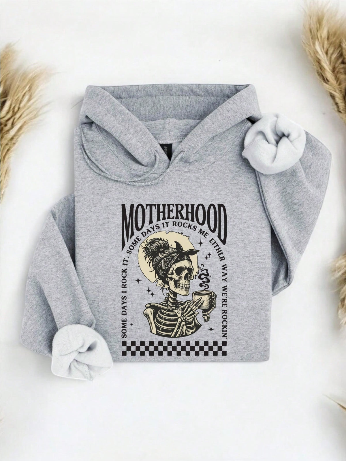 Motherhood Rock Skeleton Hoodie