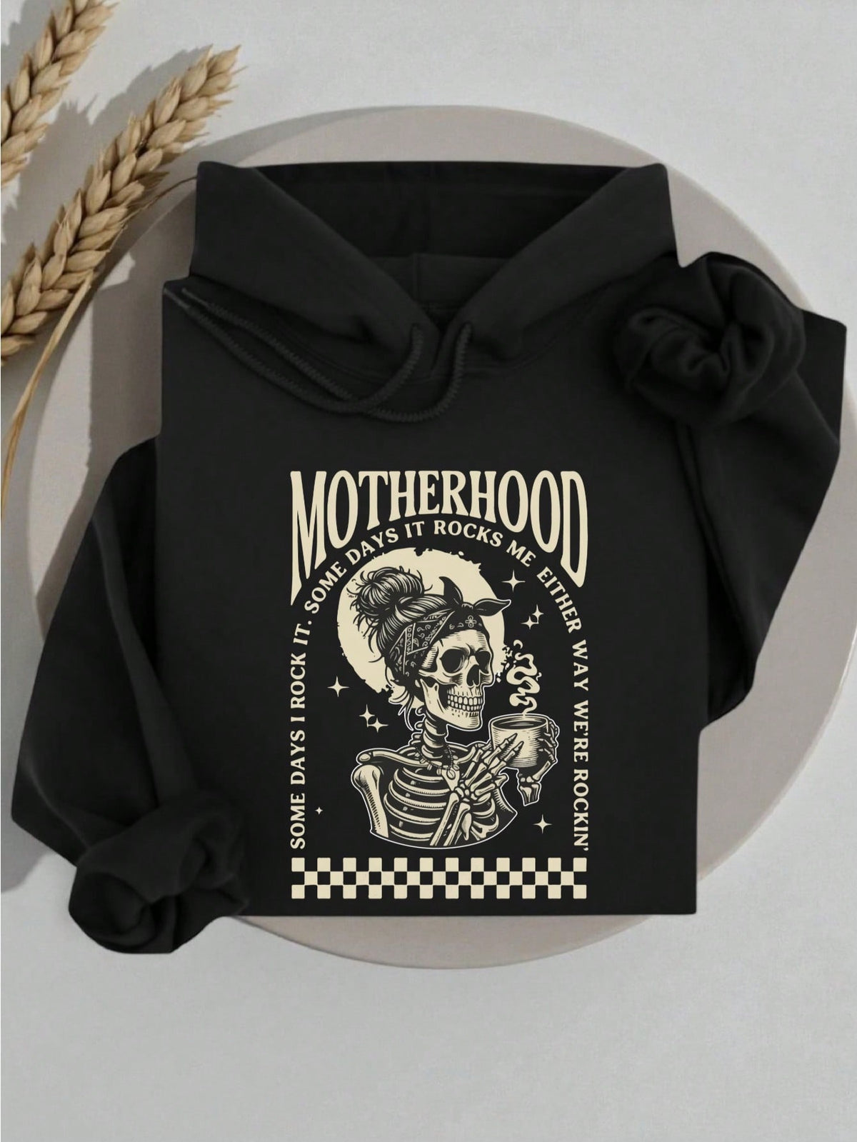 Motherhood Rock Skeleton Hoodie