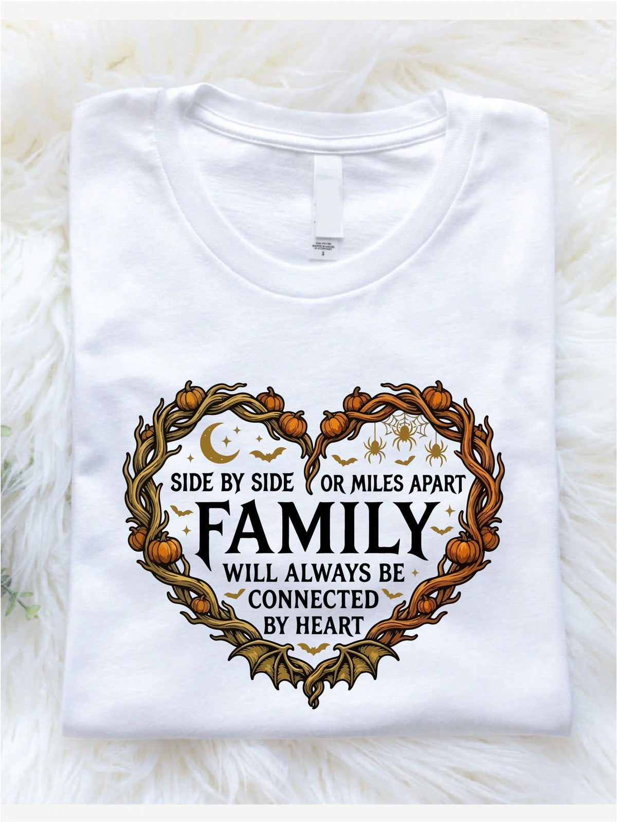 Side By Side Or Miles Apart Family Halloween T-Shirt