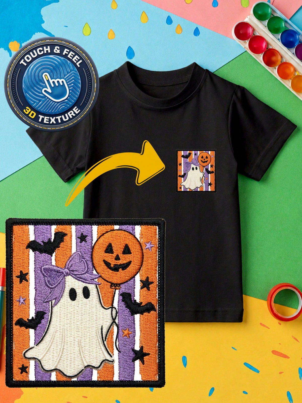 Halloween Ghost 3D UV Patch Bodysuit