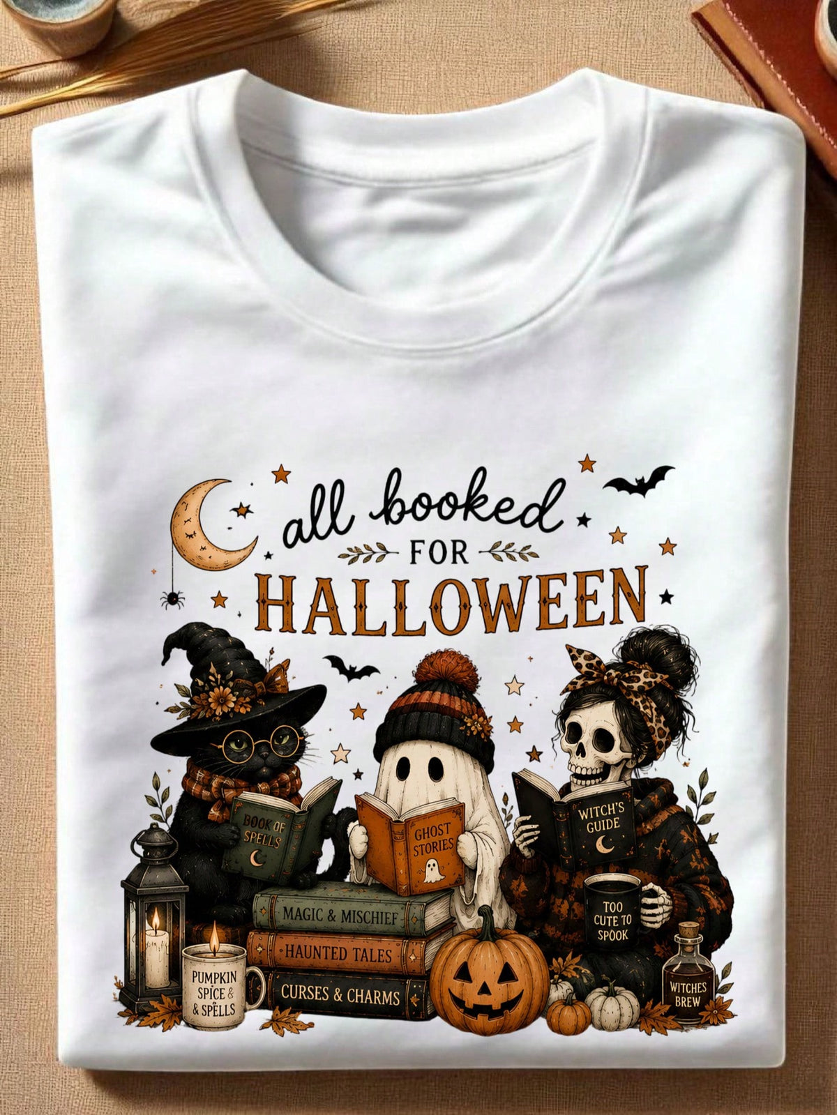 All Booked For Halloween T-Shirt
