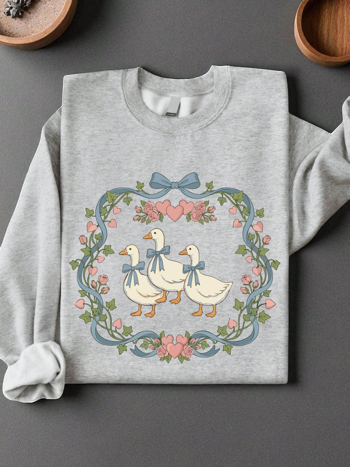 Funny Blue Ribbon Goose Lovers Sweatshirt