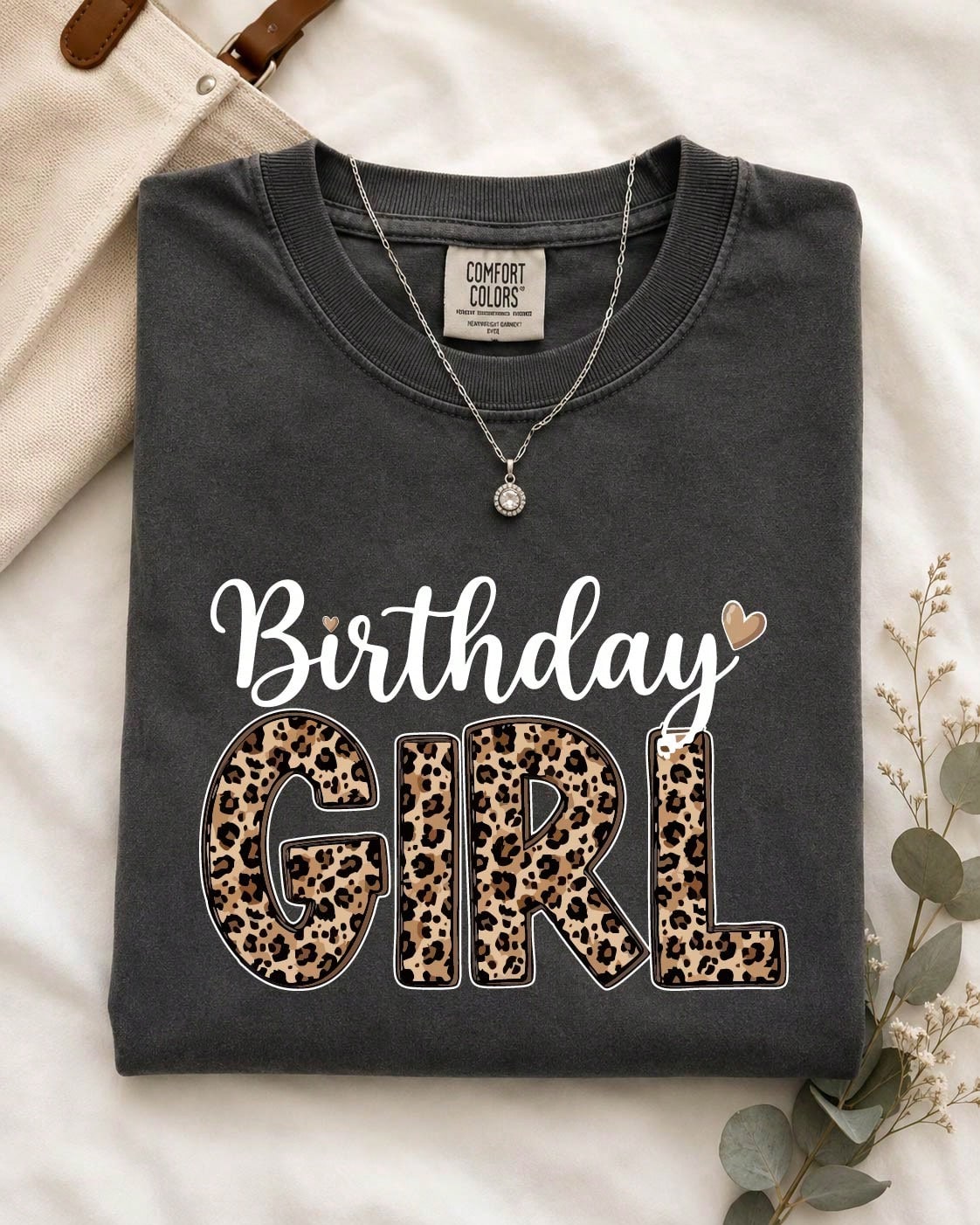 Leopard Birthday Girl Comfort T-Shirt