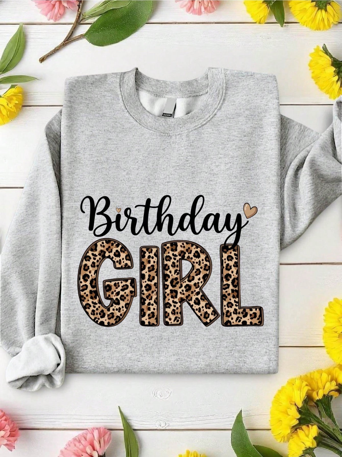 Leopard Birthday Girl Sweatshirt
