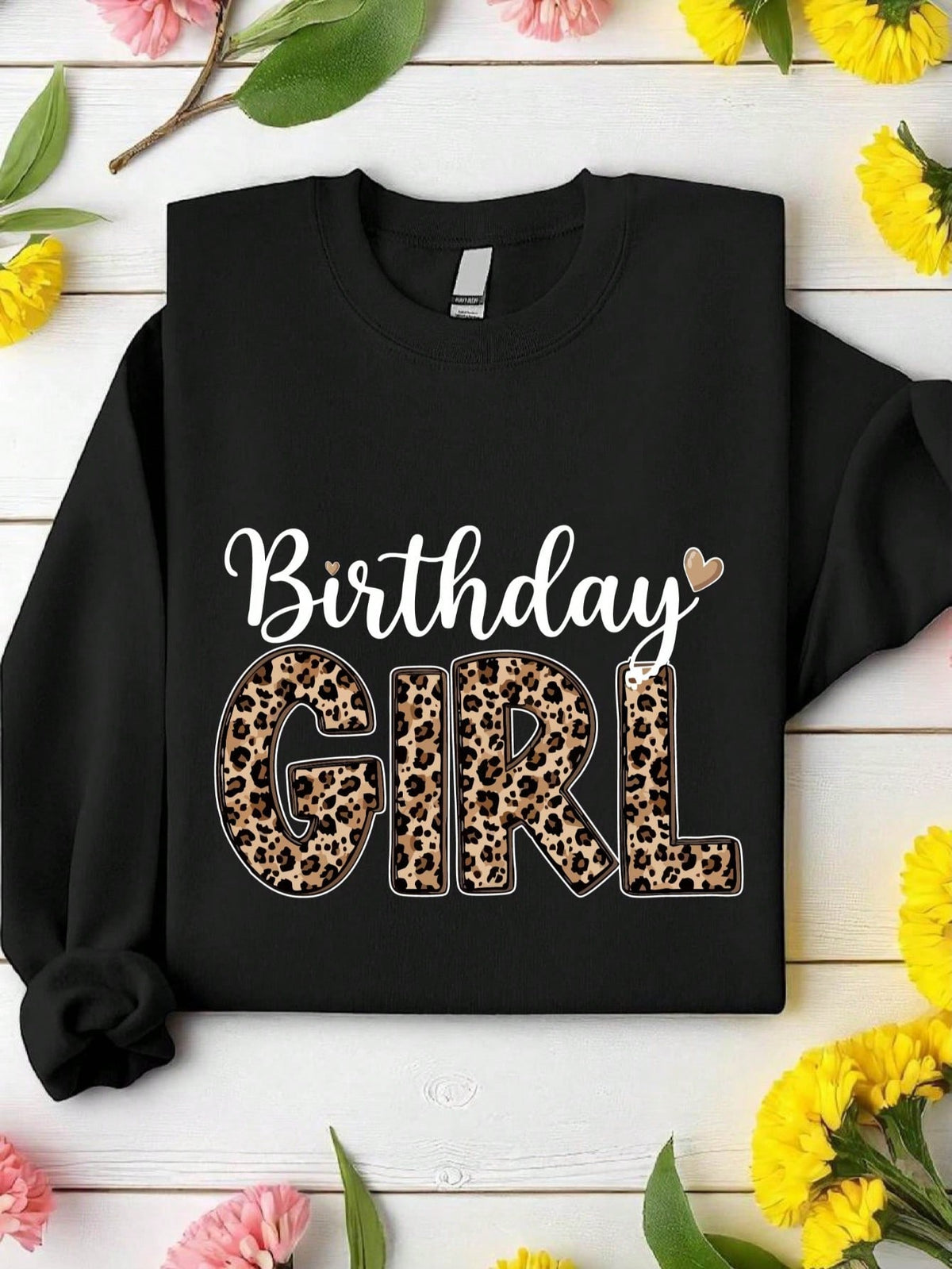 Leopard Birthday Girl Sweatshirt