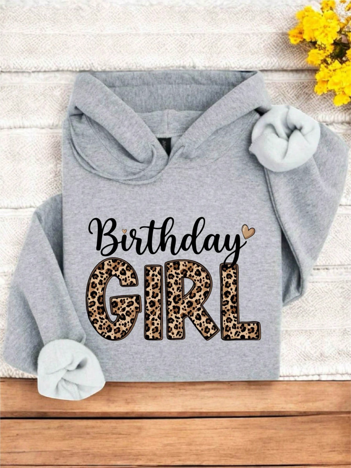 Leopard Birthday Girl Hoodie