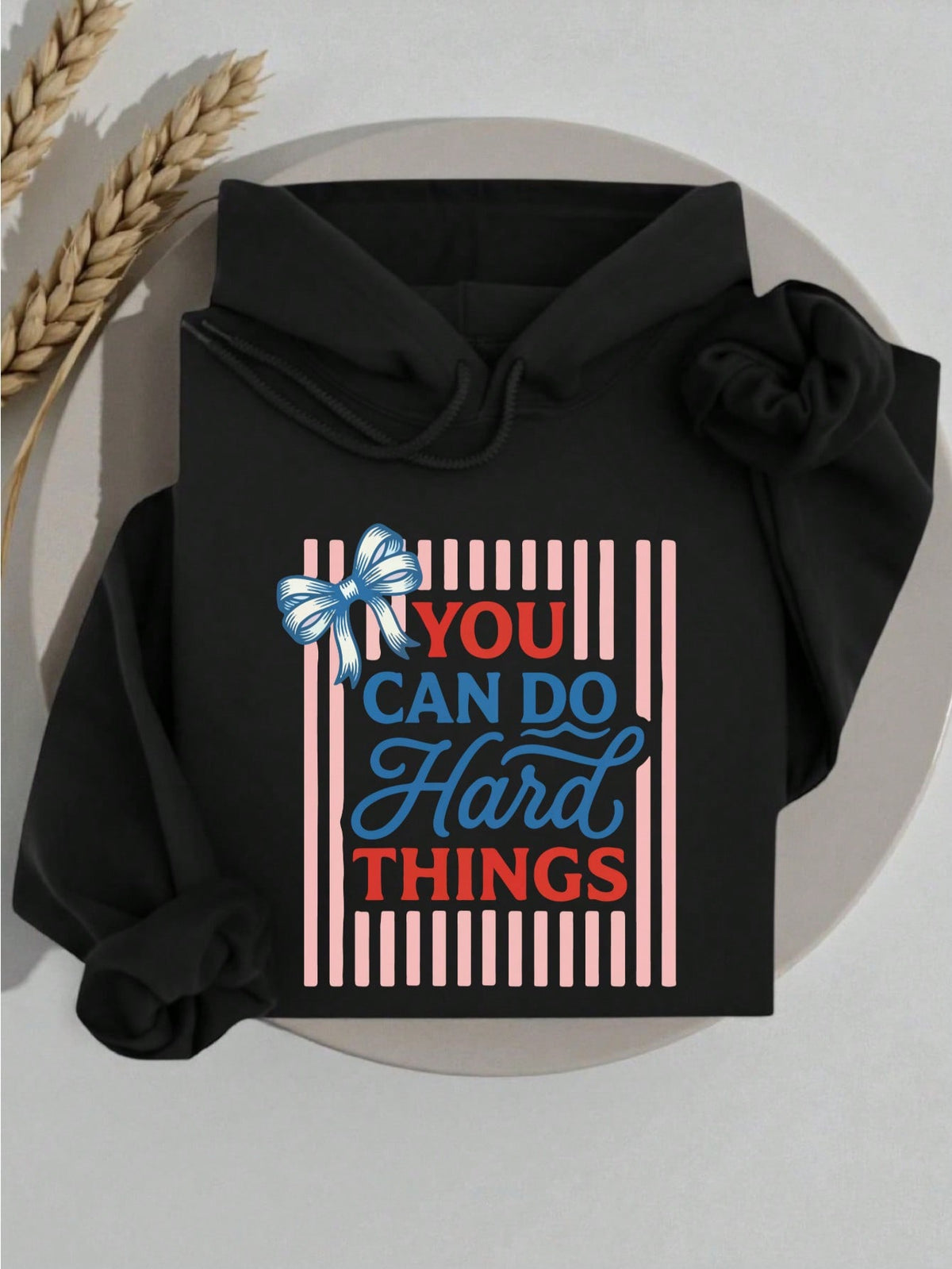 Coquette You Can Do Hard Things Hoodie