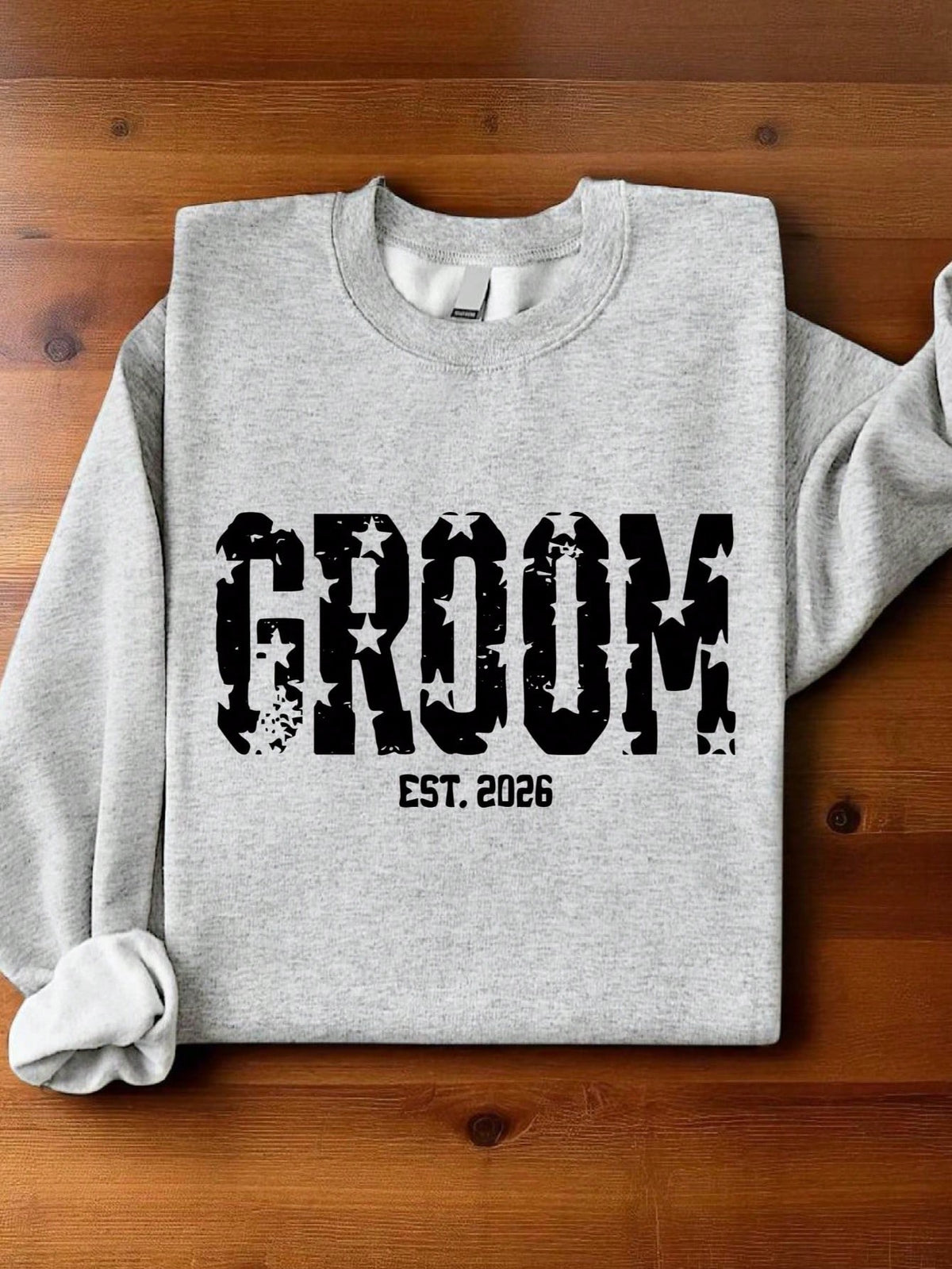 1 PC Bride Groom Est.2026 Sweatshirt
