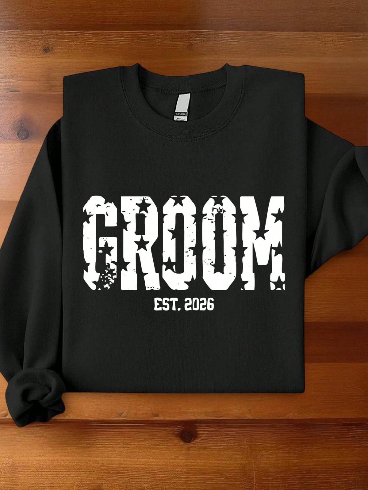1 PC Bride Groom Est.2026 Sweatshirt