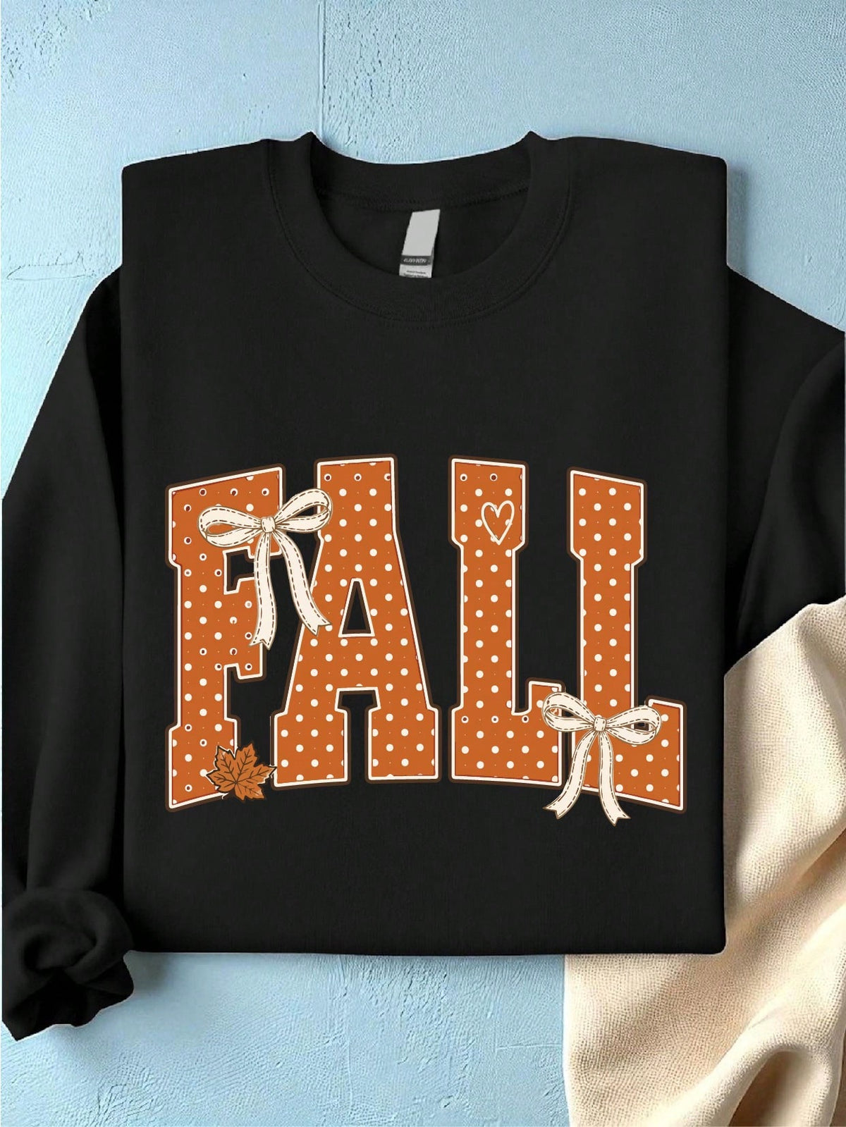 Fall Polka Dot Sweatshirt