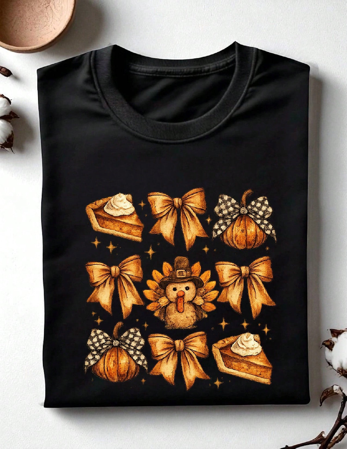 Coquette Bow Thanksgiving T-Shirt