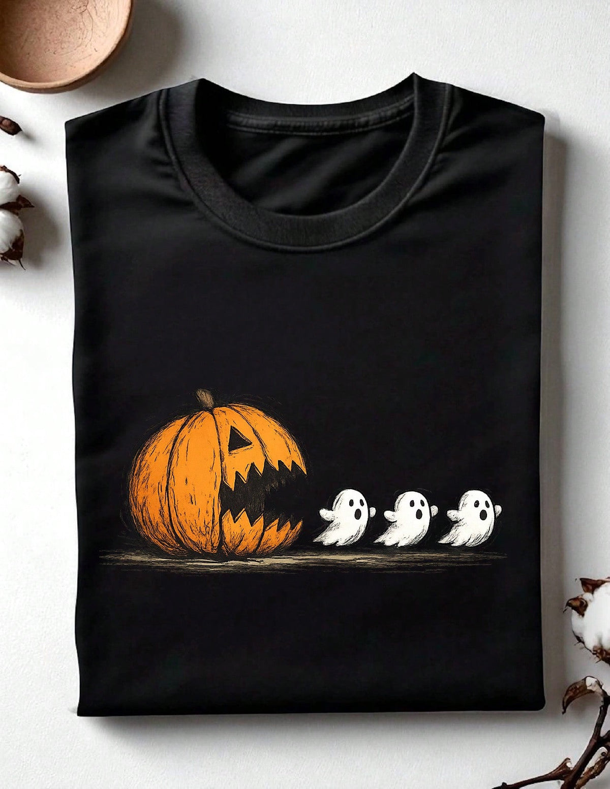 Halloween Pumpkin Eat Ghost T-Shirt