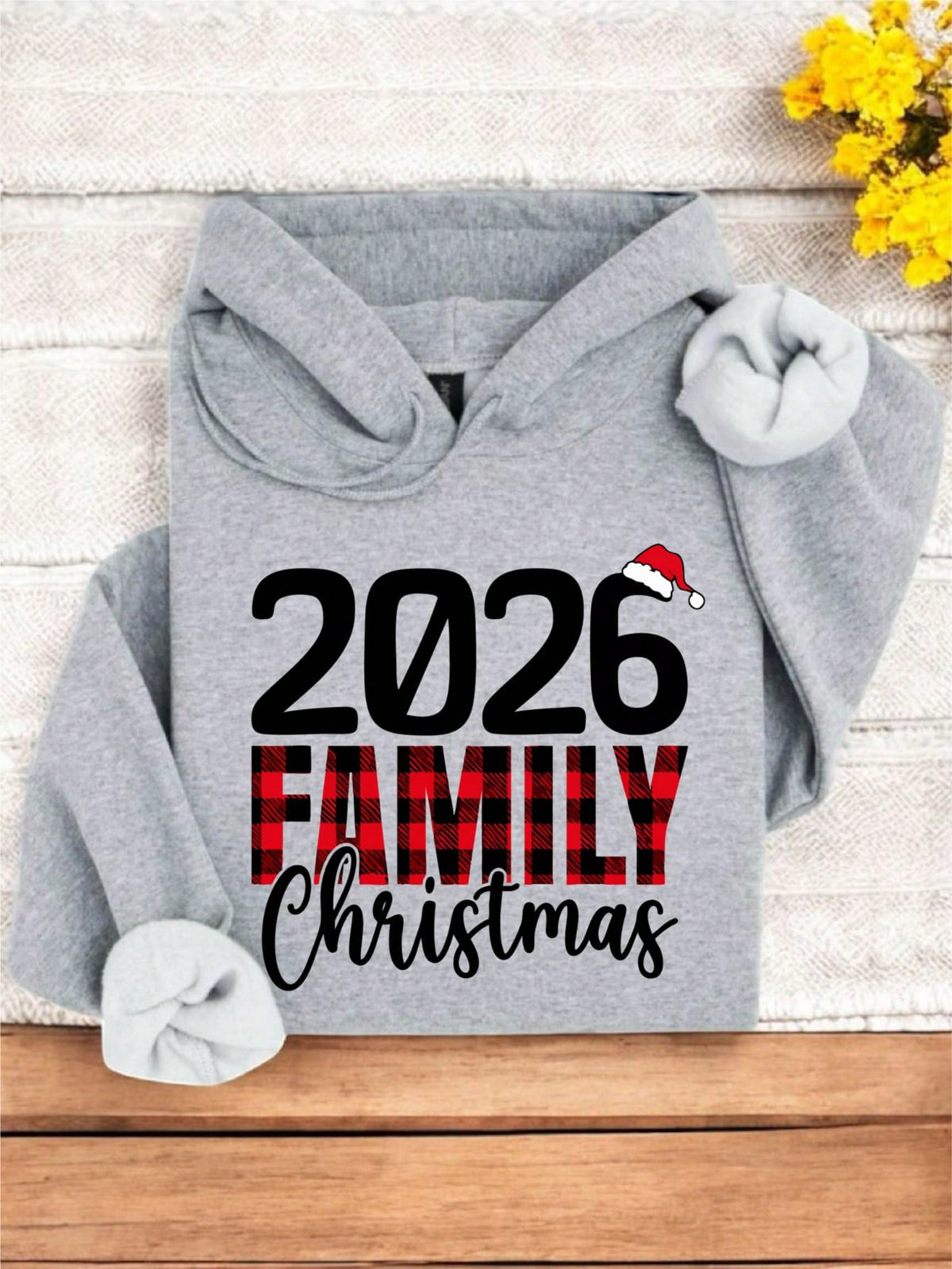 Red Buffalo Plaid 2026 Christmas Hoodie