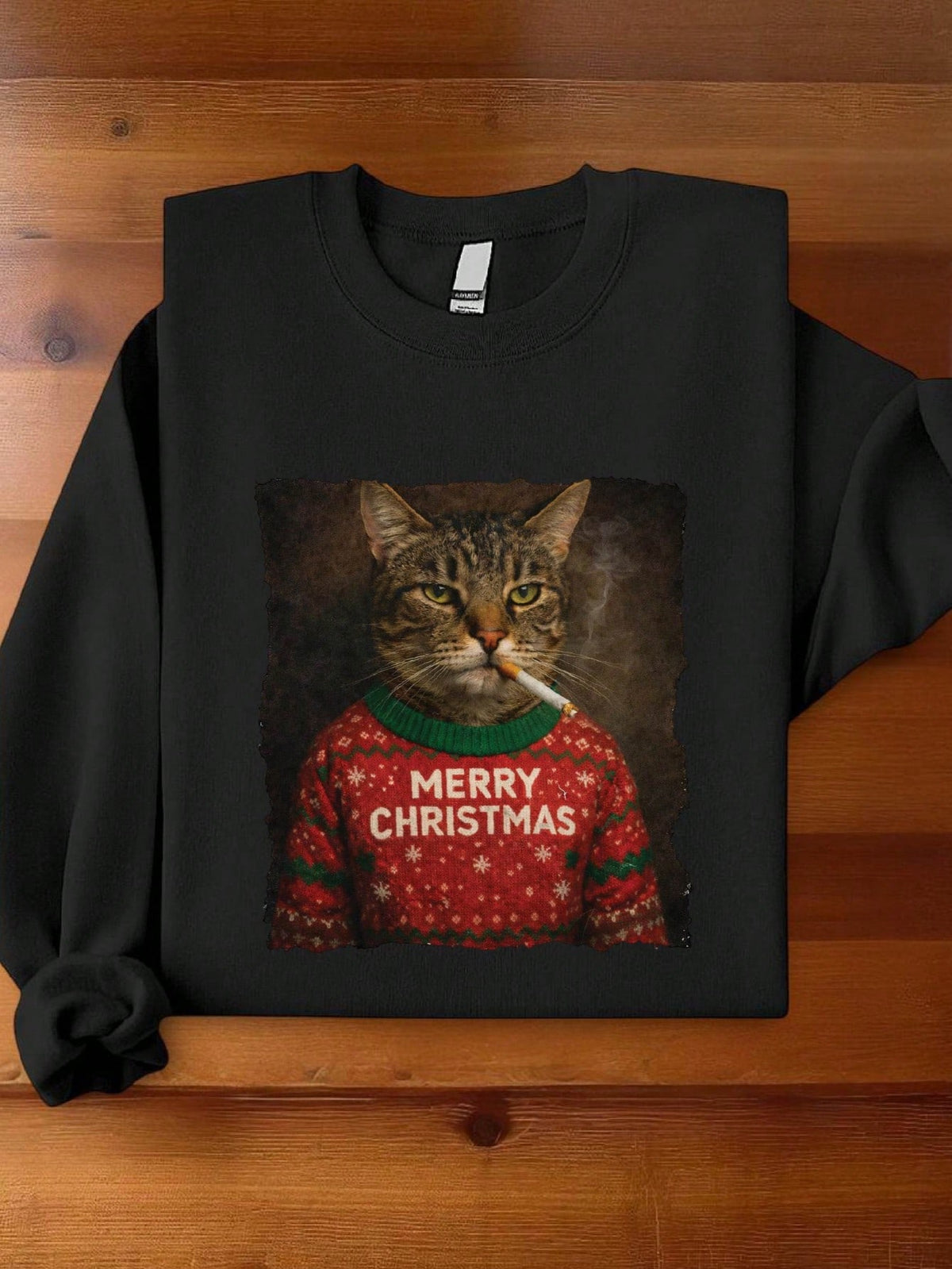 Merry Christmas Cat Sweatshirt