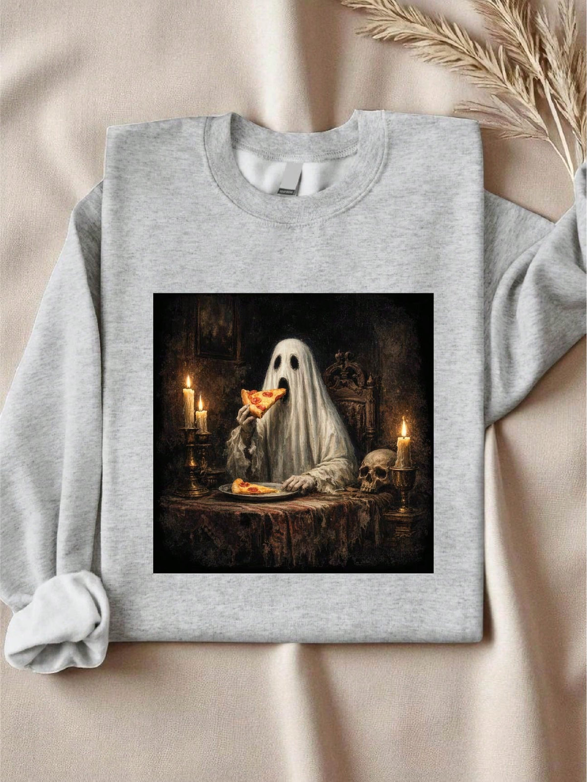 Ghost Eating Pizza Sweatshirt