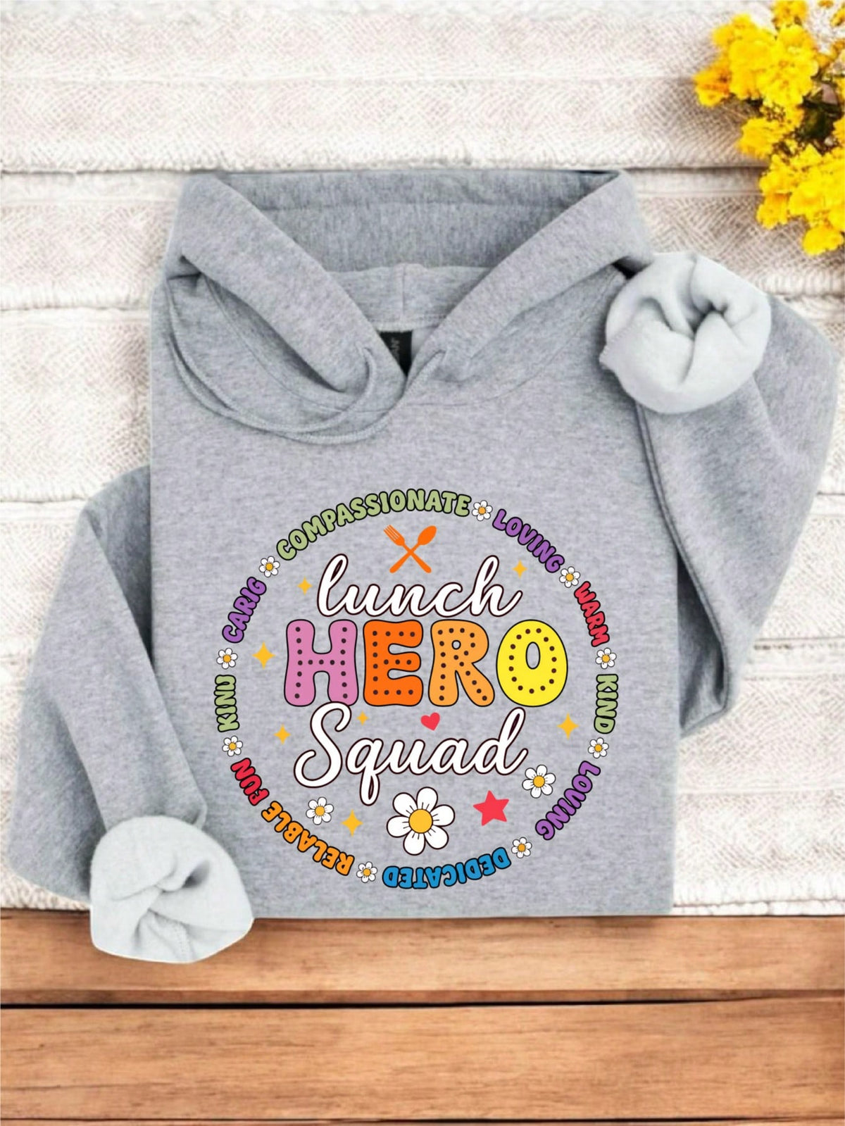 Retro Lunch Hero Crew Hoodie
