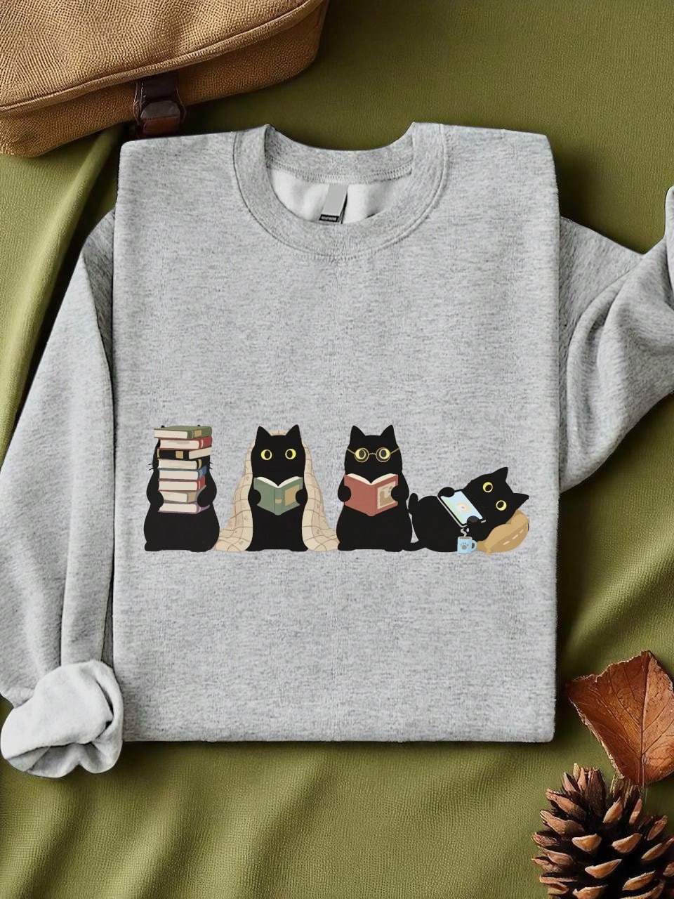 Black Cats Reading Unisex Sweatshirt