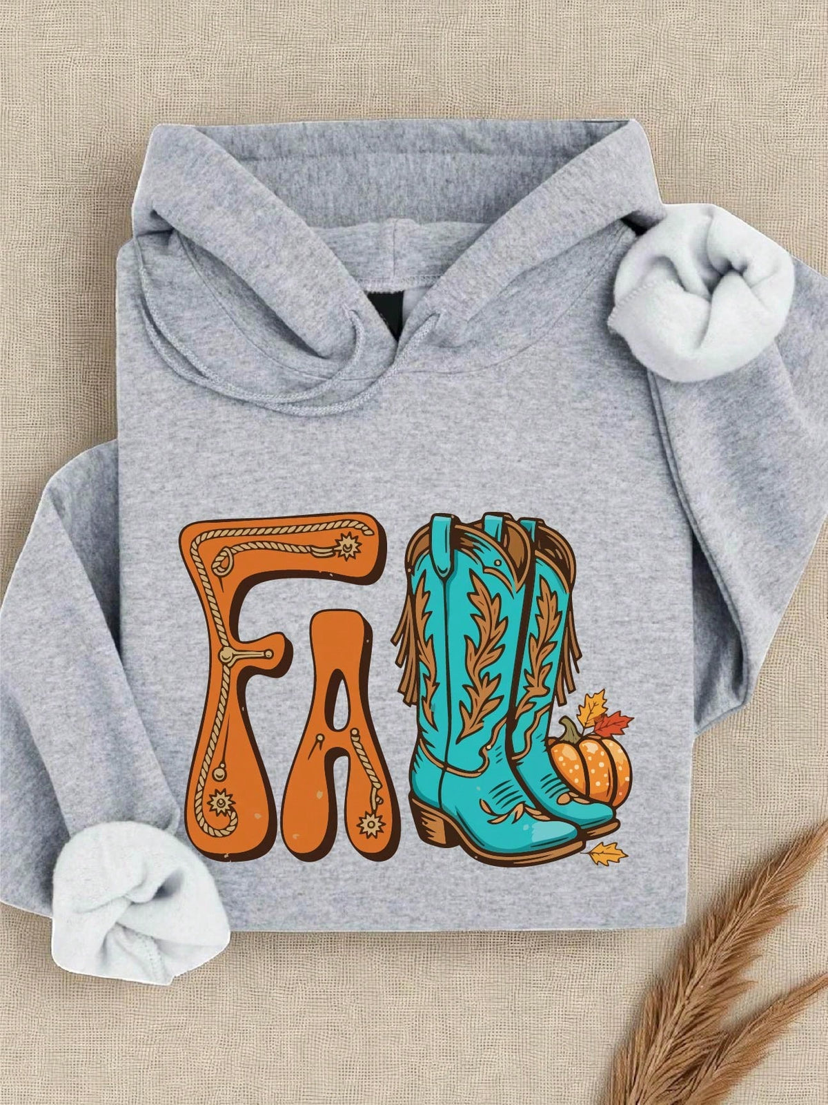 Fall Cowboy Boot Hoodie