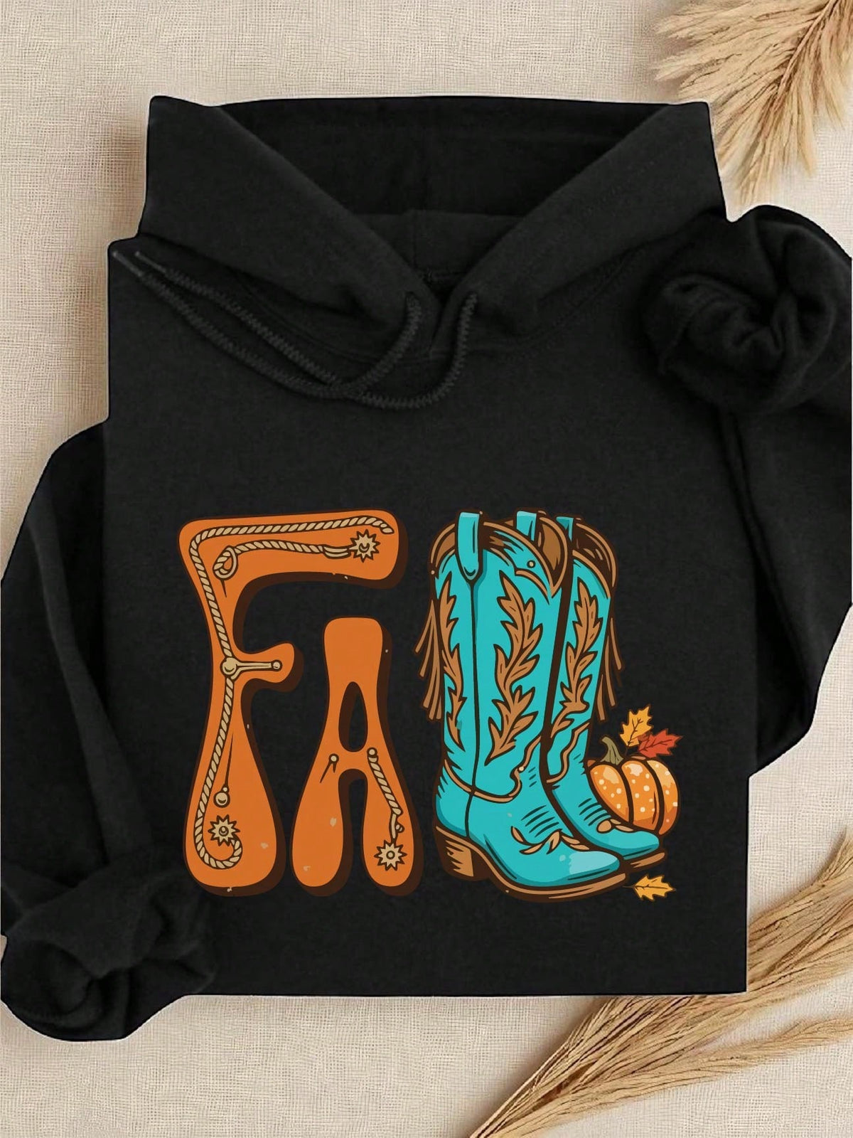 Fall Cowboy Boot Hoodie