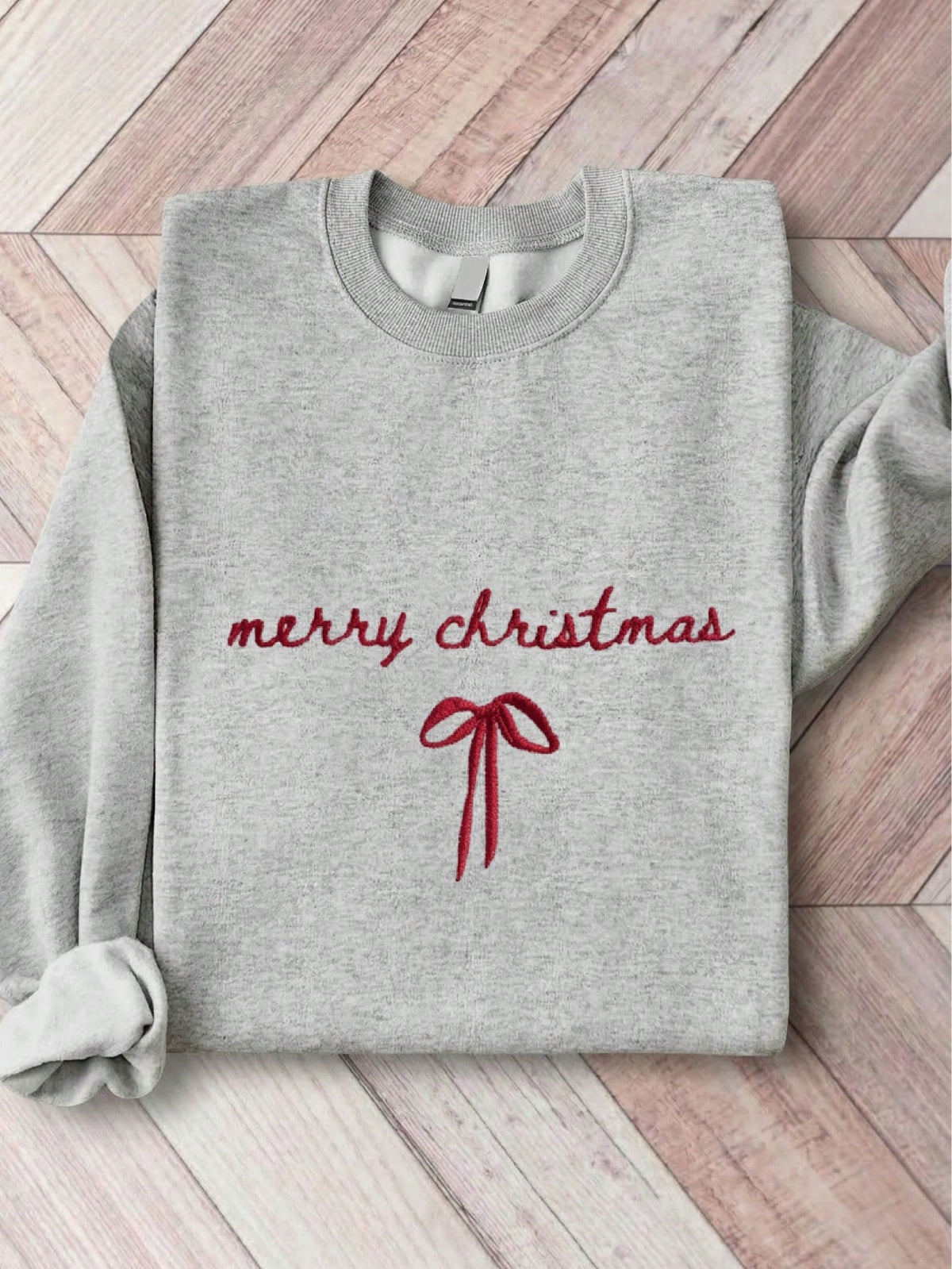 Merry Christmas Embroidered Sweatshirt