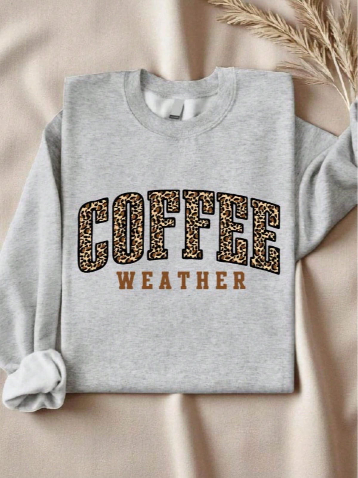Coffee Weather Leopard Sweatshirt
