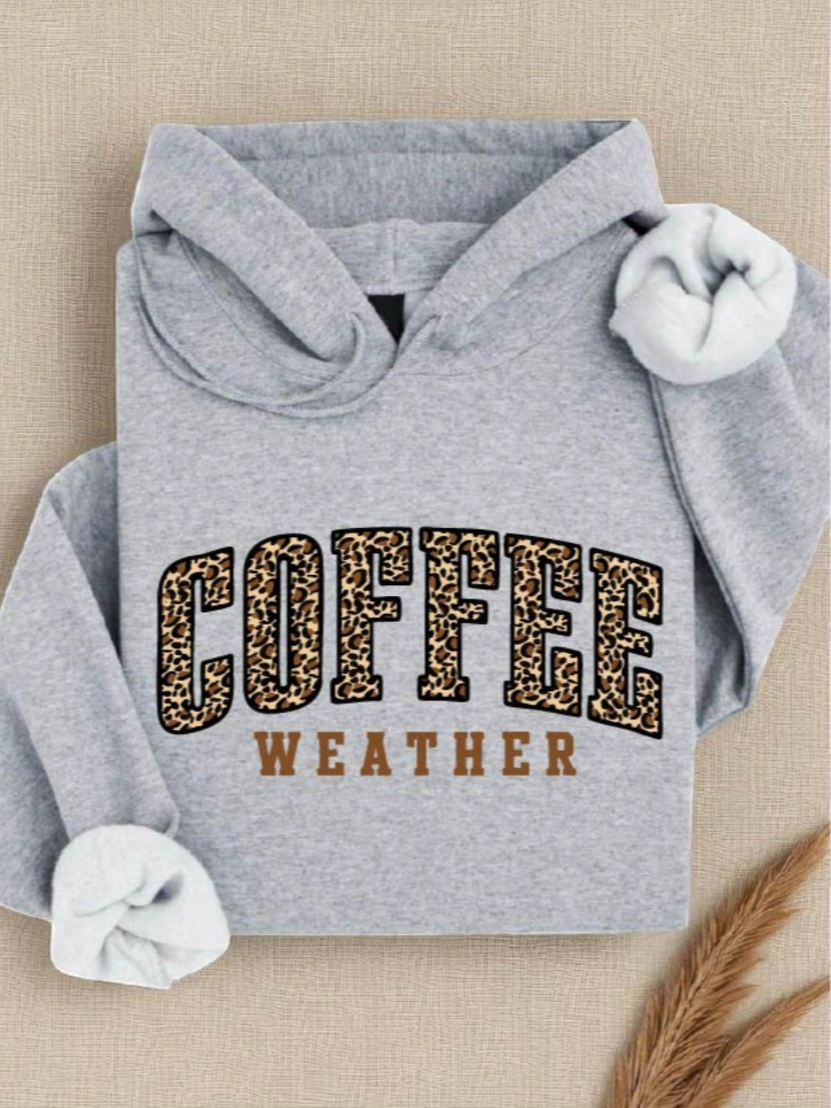 Coffee Weather Leopard Hoodie