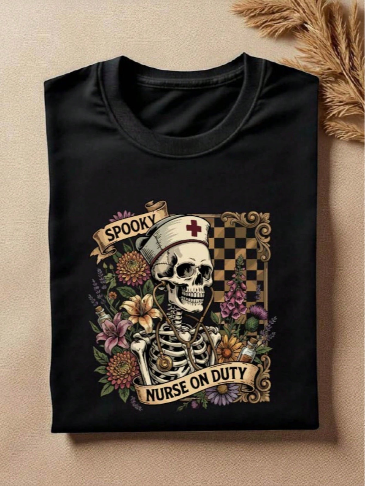 Spooky Nurse On Duty T-Shirt