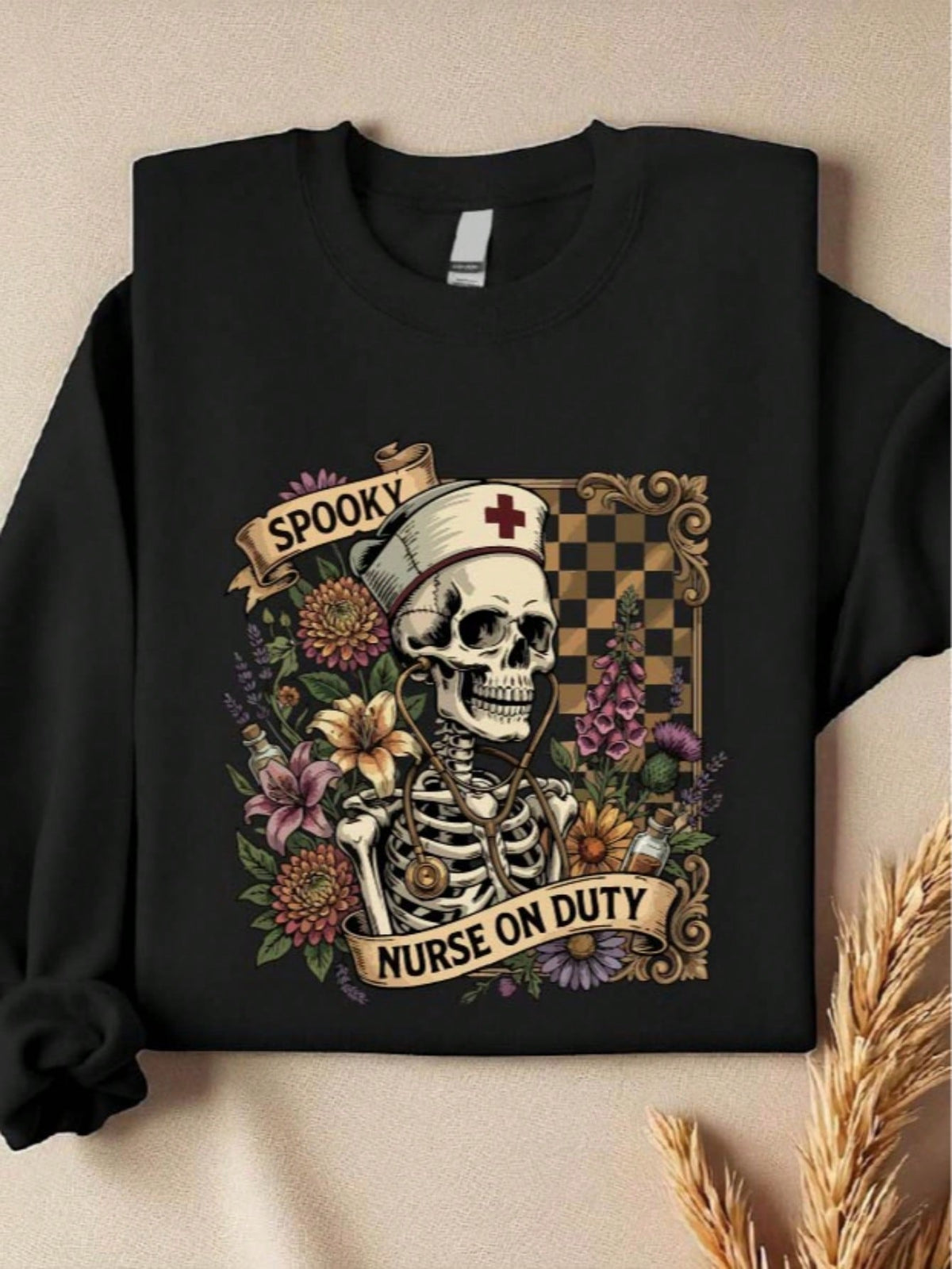 Spooky Nurse On Duty Sweatshirt