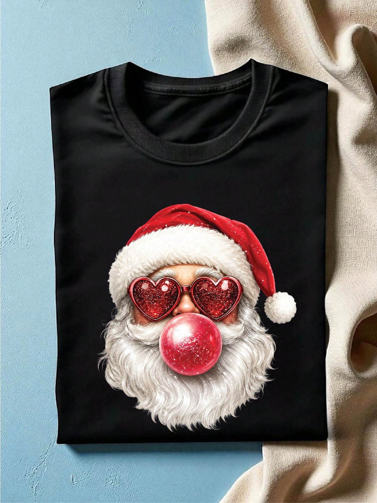 Santa Bubble Gum Christmas T-Shirt