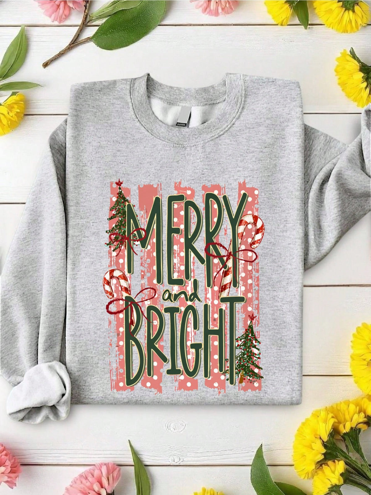 Stripes Merry And Bright Sweatshirt