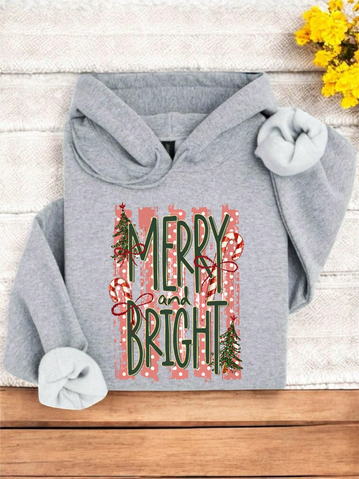 Stripes Merry And Bright Hoodie