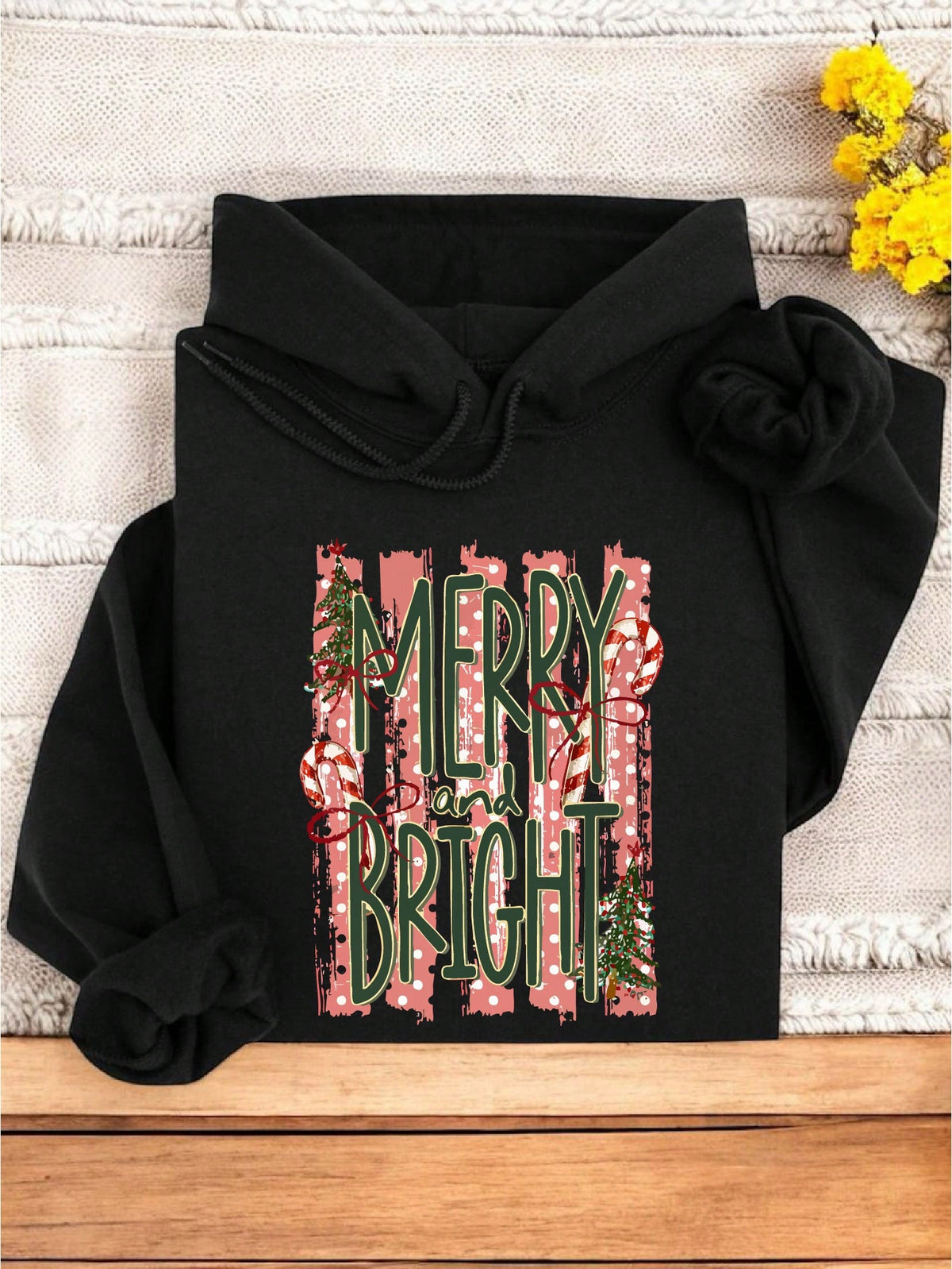 Stripes Merry And Bright Hoodie