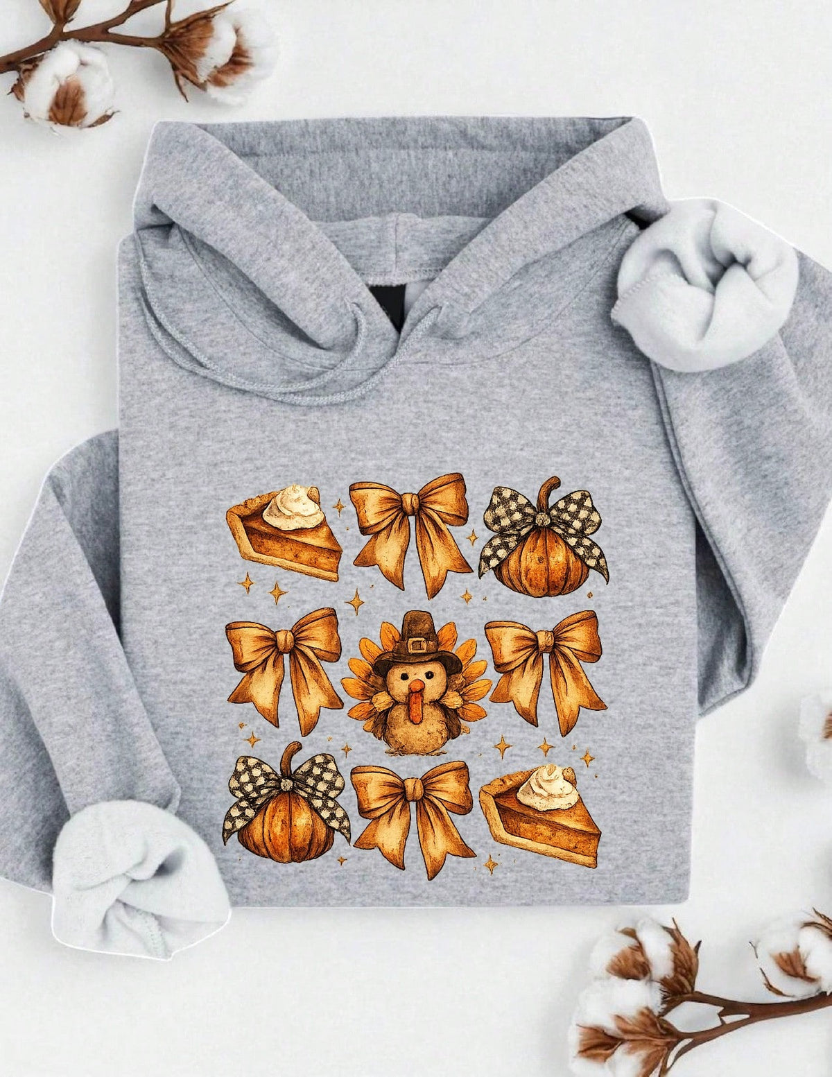 Coquette Bow Thanksgiving Hoodie