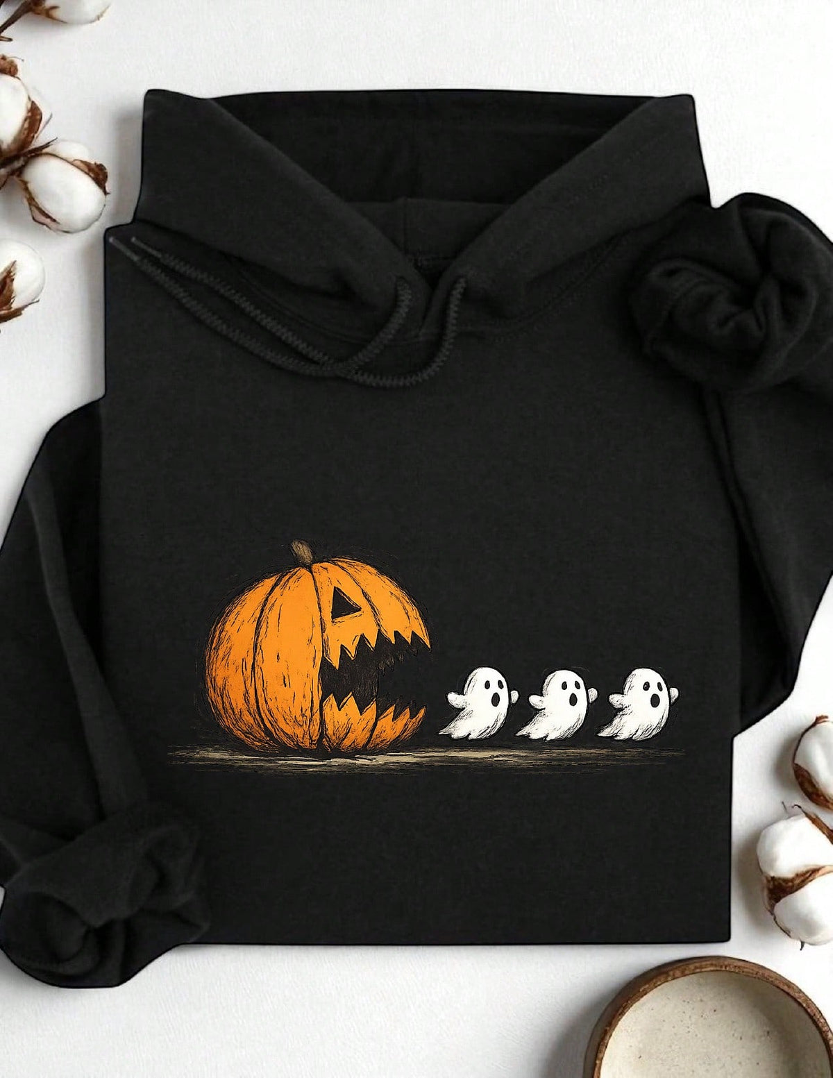 Halloween Pumpkin Eat Ghost Hoodie
