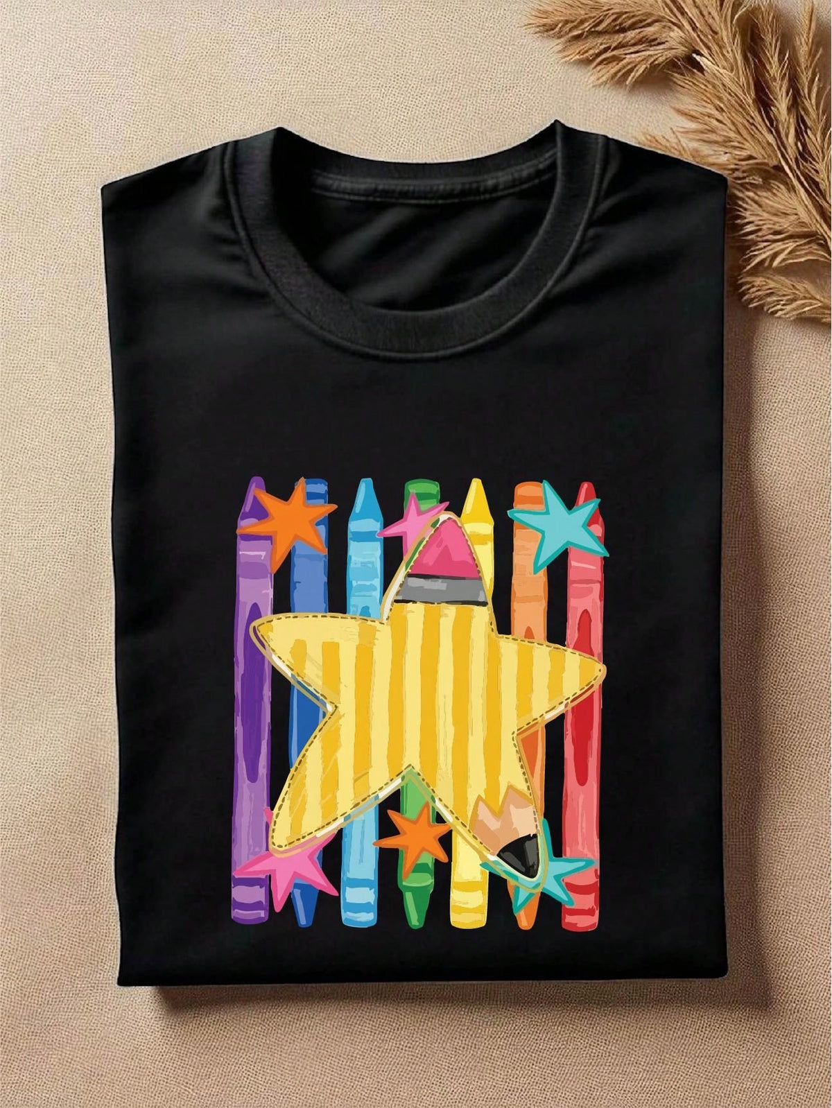 Cute Teacher Pencil Star T-Shirt
