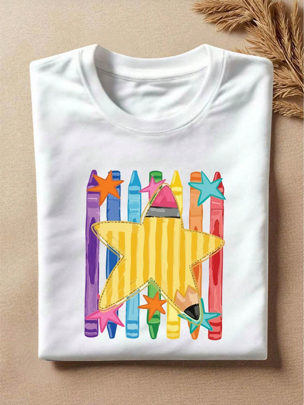 Cute Teacher Pencil Star T-Shirt
