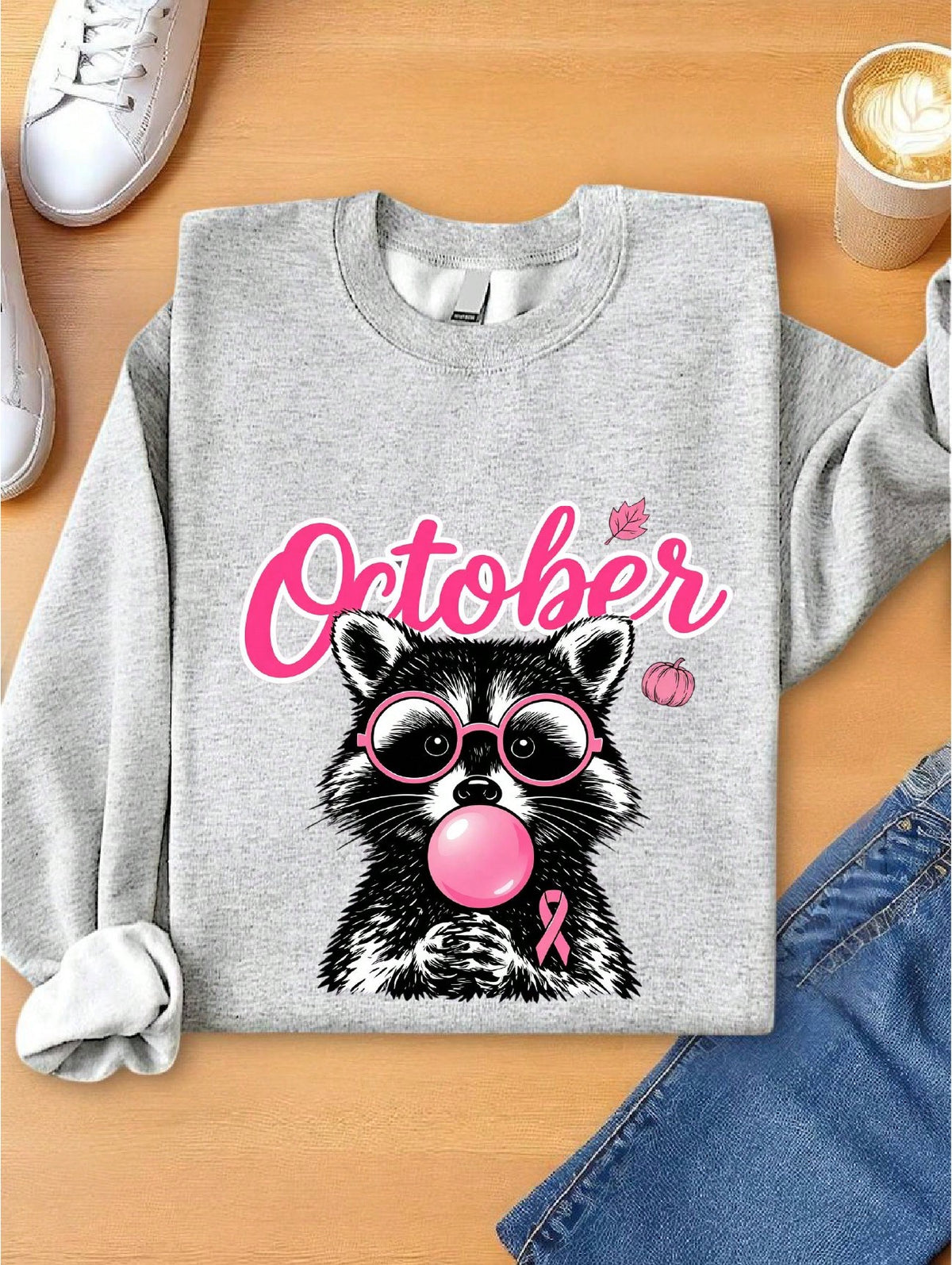 October Raccoon Cancer Sweatshirt