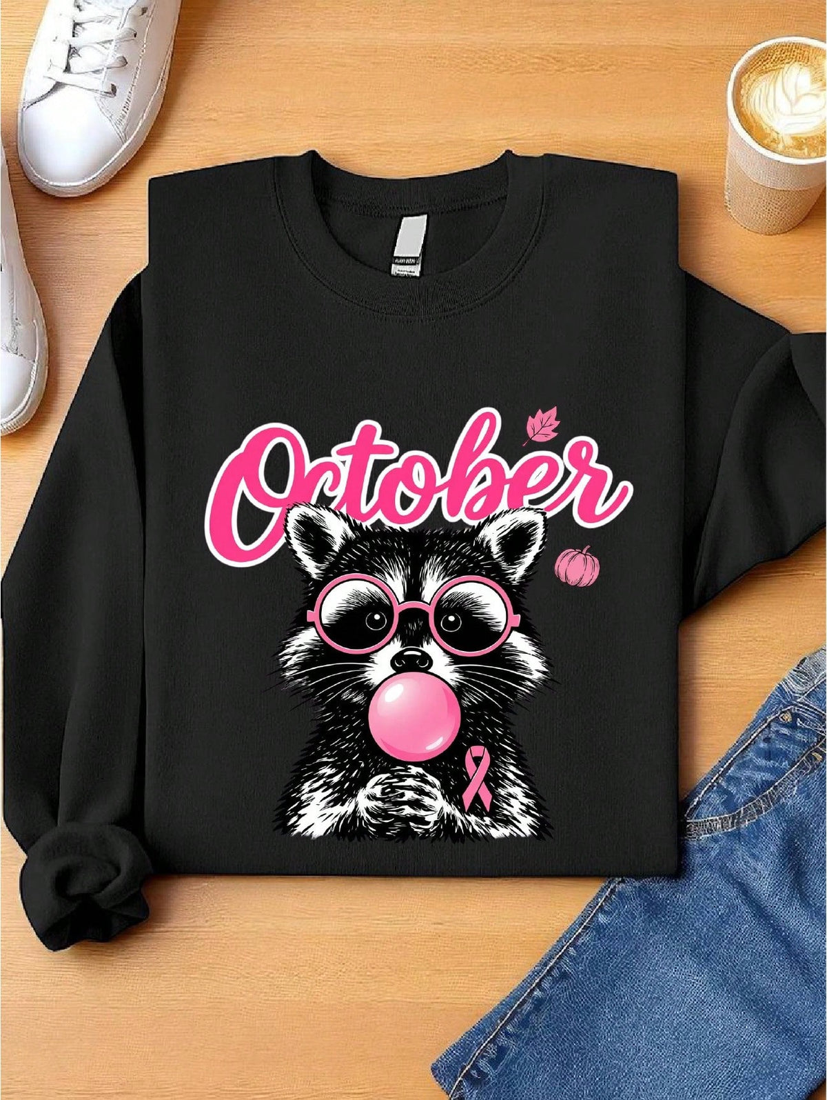 October Raccoon Cancer Sweatshirt