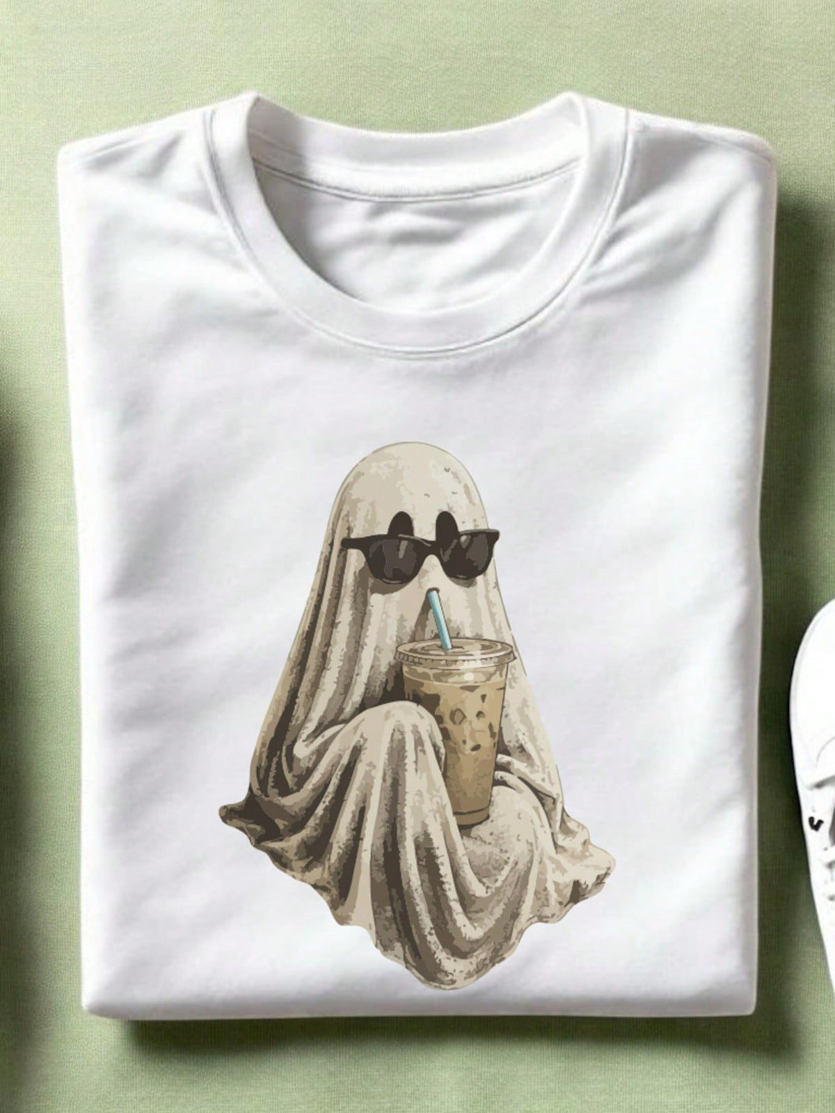 Ghost Drinking Coffee Unisex T-Shirt