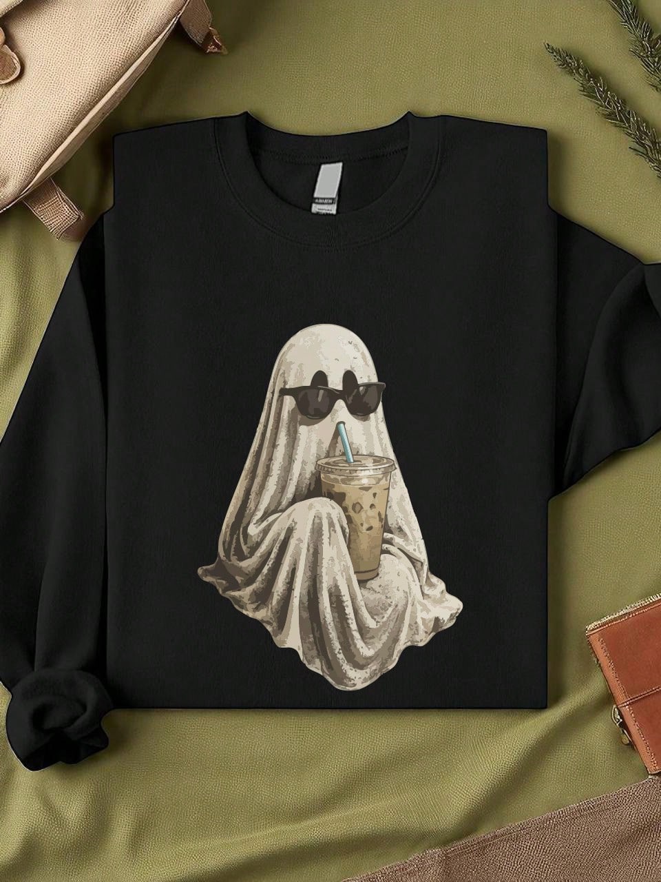 Ghost Drinking Coffee Unisex Sweatshirt