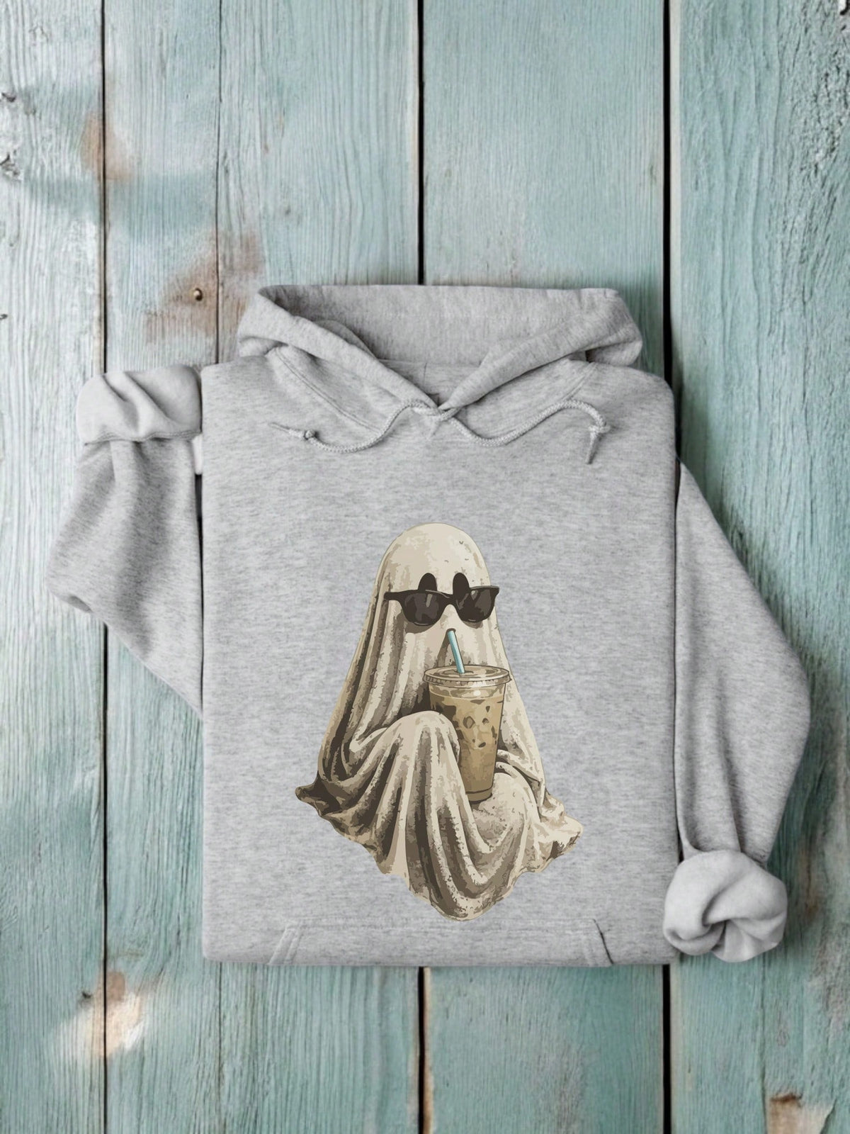 Ghost Drinking Coffee Unisex Hoodie