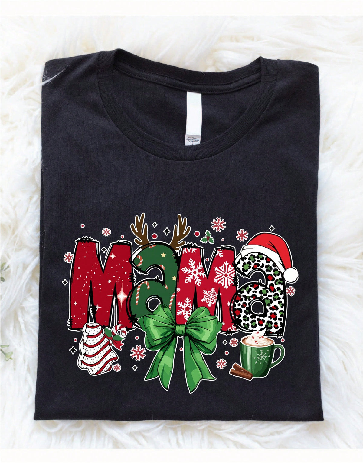 Christmas Mama Bow T-Shirt