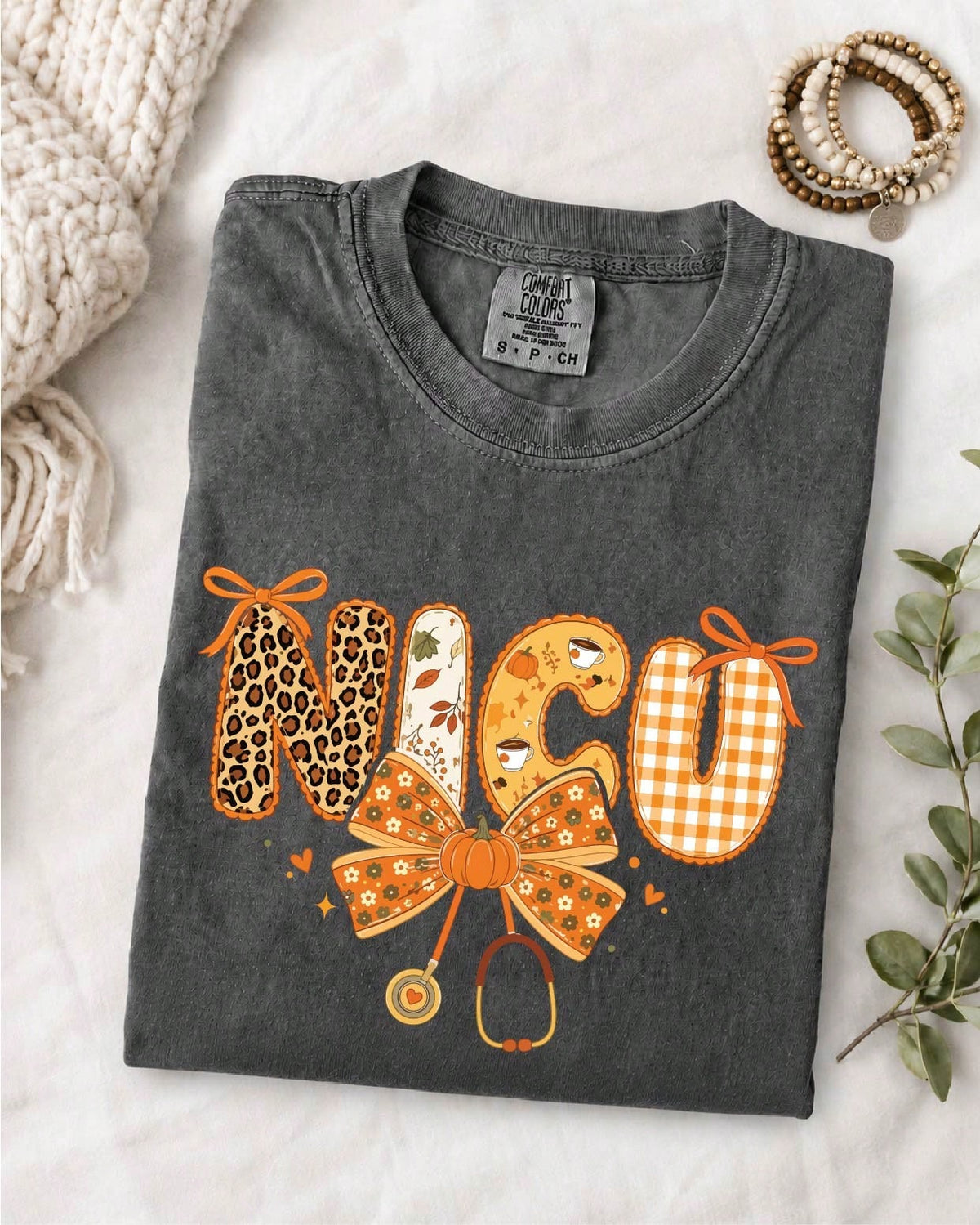 Nurse Pumpkin Bow T-Shirt