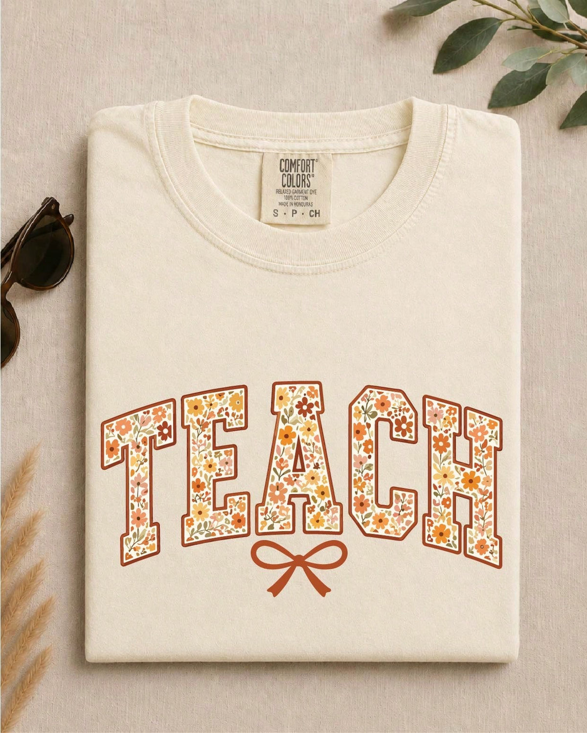 Floral Teach T-Shirt