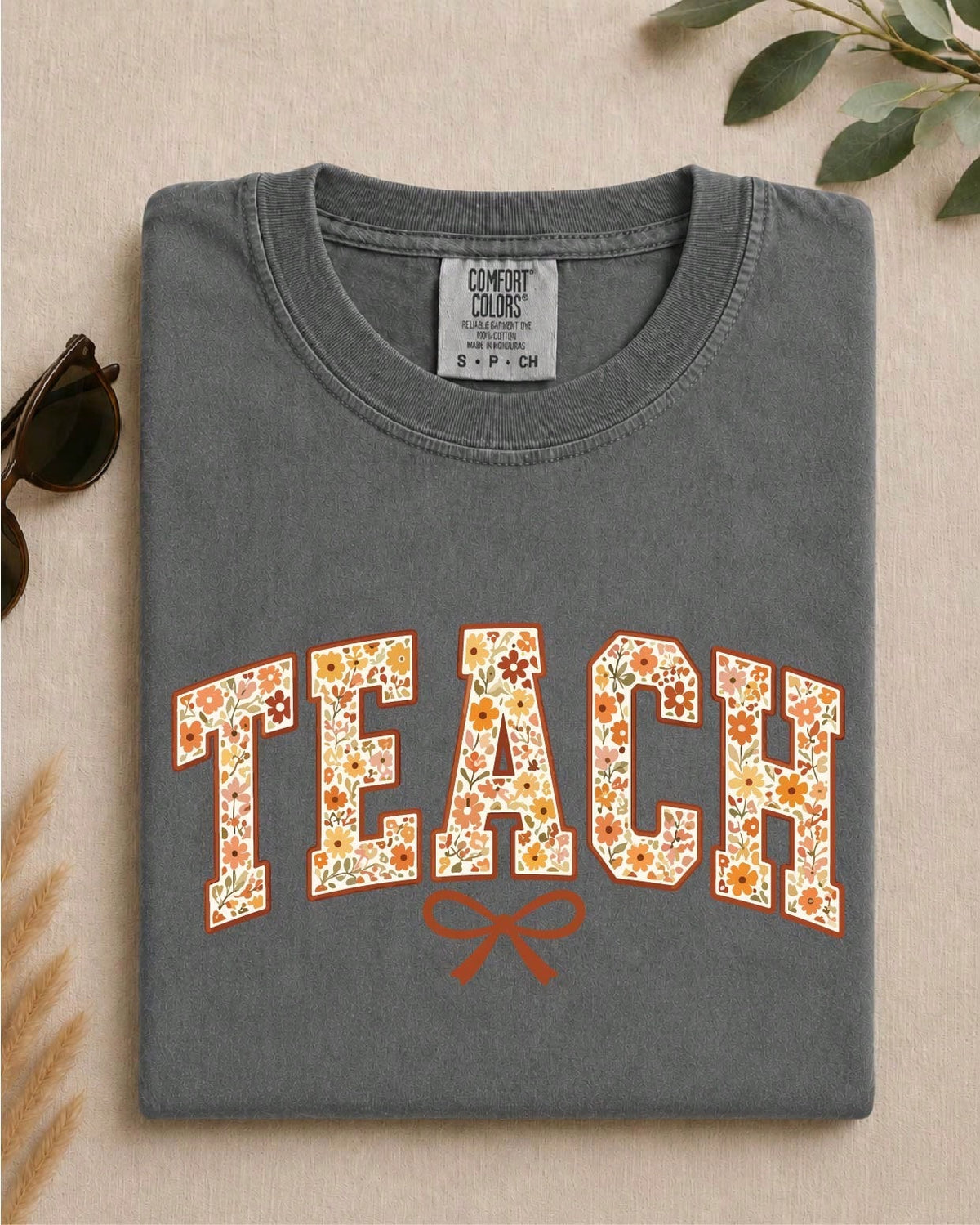Floral Teach T-Shirt