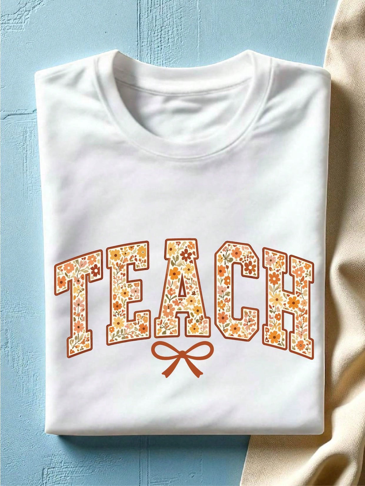 Floral Teach T-Shirt