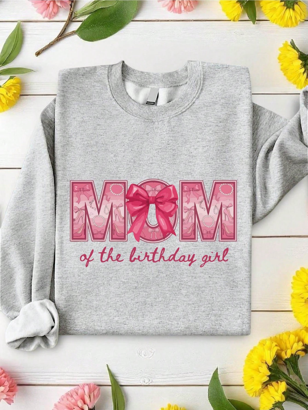 1PC Coquette Mom & Dad Of The Birthday Girl Sweatshirt